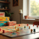 Jeux de société familiaux Jumbo sur une table en bois